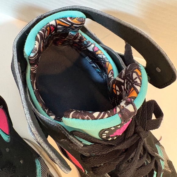 Nike Air Flight Huarache PRM Bold Berry 705005-005 Size 12 Teal Pink Black Retro - Picture 9 of 15